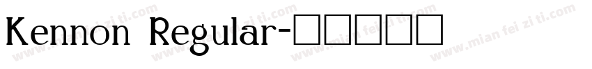 Kennon Regular字体转换